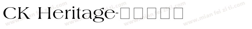 CK Heritage字体转换